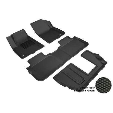 3D Maxpider R1 R2 R3 Kagu Floor Mat Bench Seating for GMC Acadia 2017, Tan L1GM02101509